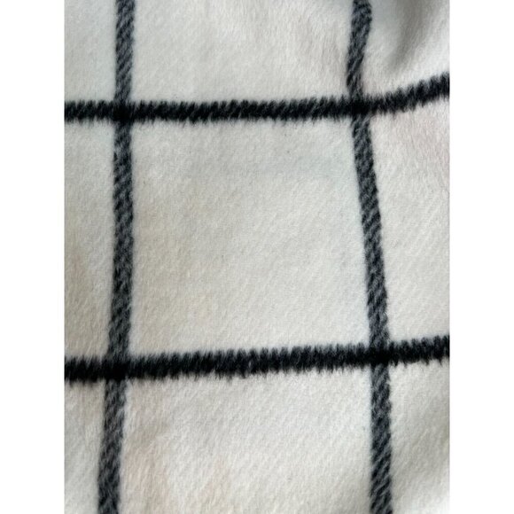 Lulu's Flannel Window Pane Plaid Mini Skirt‎ Women's Size XL Off White Black NWT - Picture 3 of 13
